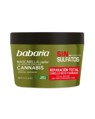 Babaria Reparationshårmaske med cannabisolie – 200 ml