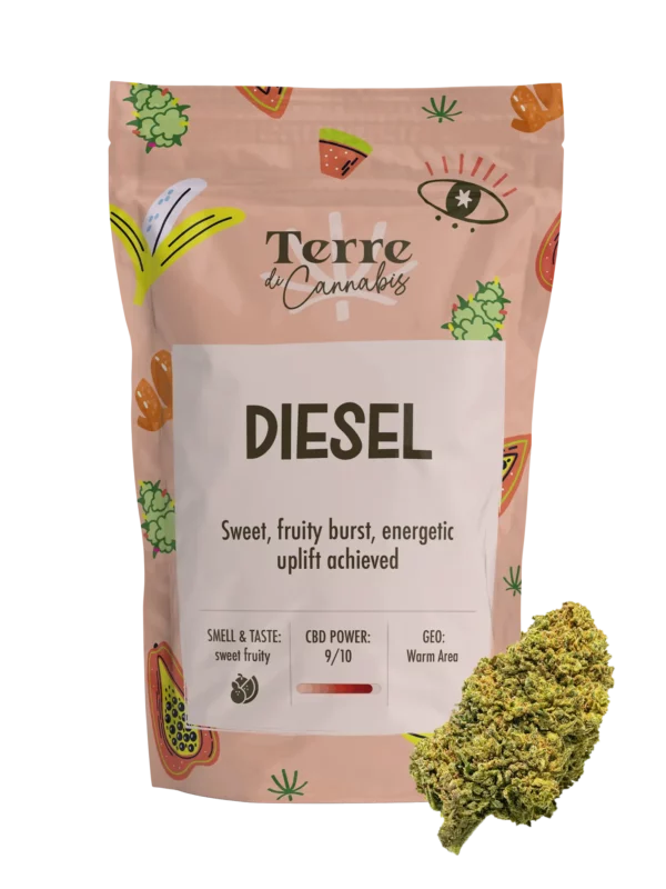 terre di cannabis diesel cbd top shot