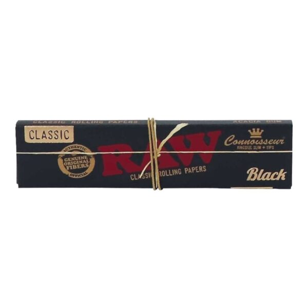raw black connoisseur king size slim rolling paper