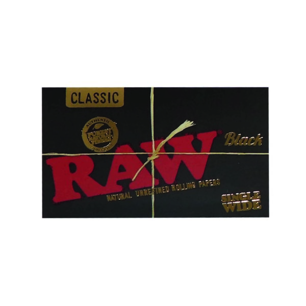 raw joint paper black single wide double pack