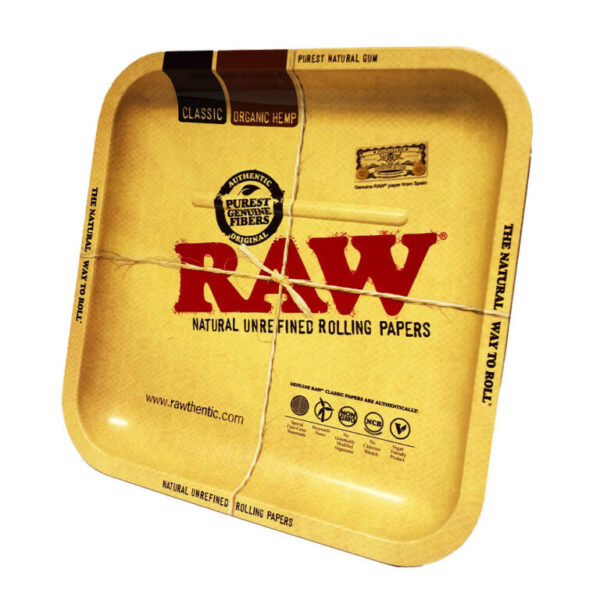 Raw Classic Square metal rolling tray - 23 x 23 cm - Image 2